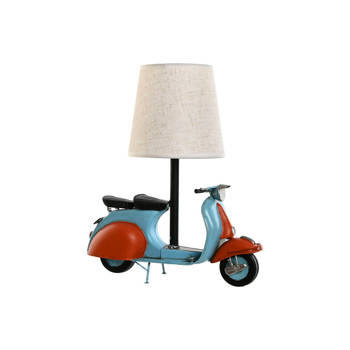 Bureaulamp Home ESPRIT Blauw Oranje Linnen Metaal 31 x 15 x 34 cm