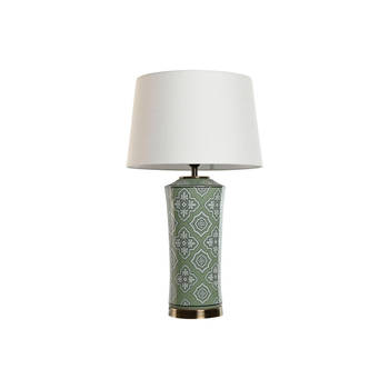 Bureaulamp Home ESPRIT Wit Groen Gouden Keramisch 50 W 220 V 40 x 40 x 69 cm