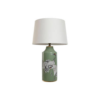 Bureaulamp Home ESPRIT Wit Zwart Groen Gouden Keramisch 50 W 220 V 40 x 40 x 67 cm