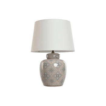 Bureaulamp Home ESPRIT Wit Beige Keramisch 50 W 220 V 43,5 x 43,5 x 61 cm