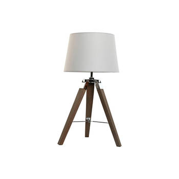 Bureaulamp Home ESPRIT Wit Bruin Hout 36 x 36 x 60 cm