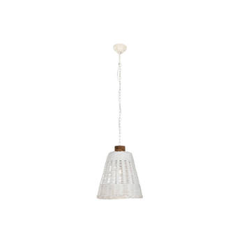 Plafondlamp Home ESPRIT Wit Bamboe Mangohout 50 W 48 x 48 x 57 cm