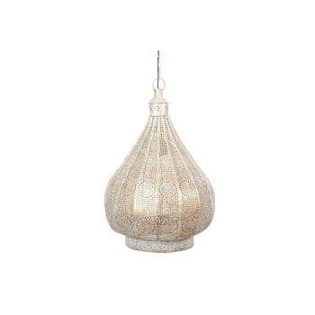 Plafondlamp Home ESPRIT Wit Gouden Metaal 40 W 40 x 40 x 55 cm