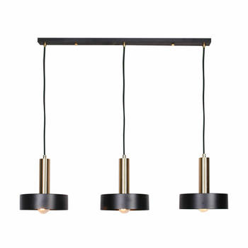 Plafondlamp DKD Home Decor Zwart Gouden Metaal 50 W 88 x 18 x 28 cm 88 x 20 x 30 cm