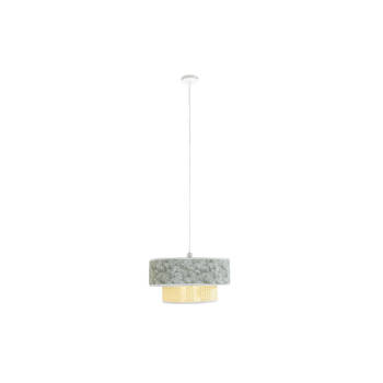 Plafondlamp DKD Home Decor Natuurlijk Zwart Polyester Wit Groen 40 W 50 W (46 x 46 x 25 cm)