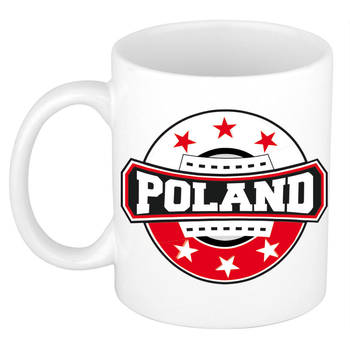 Poland / Polen logo supporters mok / beker 300 ml - feest mokken