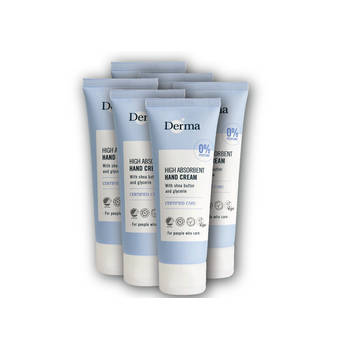 Derma Eco Family - Handcrème - 6 x 75 ML - Voordeelverpakking - Hydraterend - Allergeenvrij