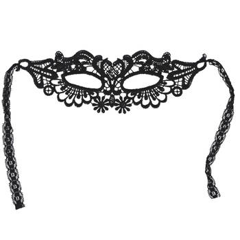 Fiestas Guirca Verkleed oogmasker - zwart kant - volwassenen - Halloween/gemaskerd bal - burlesque - Verkleedmaskers