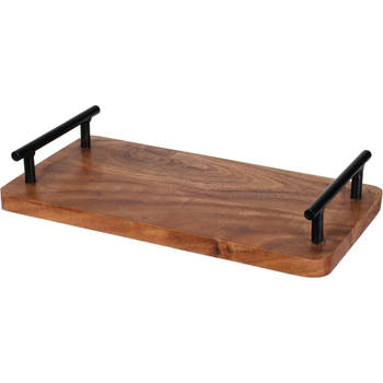 H&S Collection Borrelplank - rechthoek - acacia hout - 30 x 15 cm - serveerplank - Serveerplanken