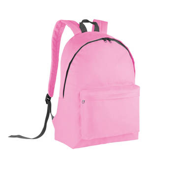 Kimood Schooltas/rugzak voor tieners - 27 L - basisschool - lunchtas - roze - 30 x 19 x 42 cm - Rugzak - kind