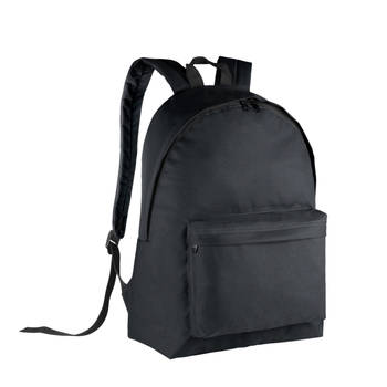 Kimood Schooltas/rugzak voor tieners - 27 L - basisschool - lunchtas - zwart - 30 x 19 x 42 cm - Rugzak - kind