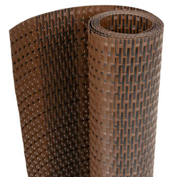 vidaXL Balkonscherm 1000x90 cm poly rattan bruin en zwart