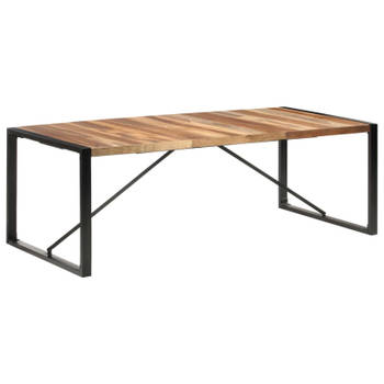 vidaXL Eettafel 220x100x75 cm massief hout