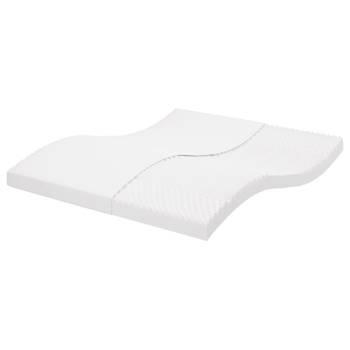 vidaXL Schuimmatras 7 zones hardheid 20 ILD 160x220 cm wit