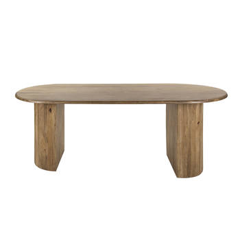 Giga Meubel - Eettafel Deens Ovaal - Naturel Mangohout - 215x90x78cm - wave