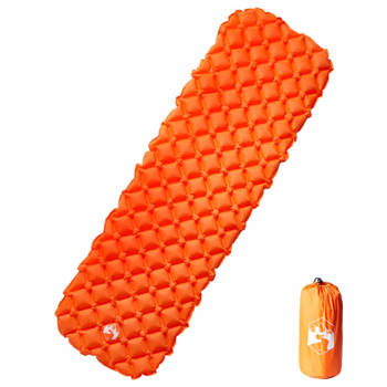 vidaXL Kampeermatras opblaasbaar 190x58x6 cm 1-persoons oranje