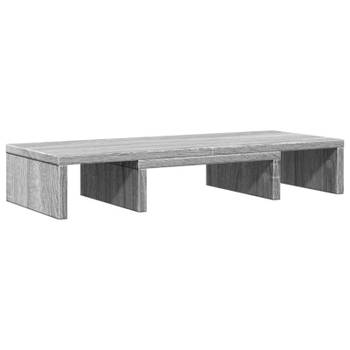 vidaXL Monitorstandaard verstelbaar 60x24x10,5 cm hout grijs sonoma