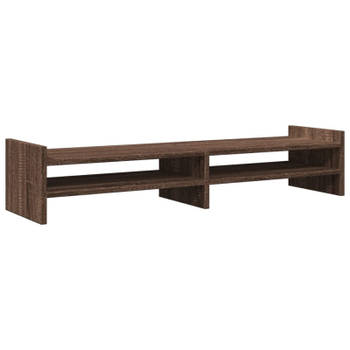 vidaXL Monitorstandaard 100x27x20 cm bewerkt hout bruin eikenkleurig