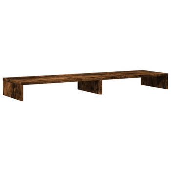 vidaXL Monitorstandaard 100x27x10 cm bewerkt hout gerookt eikenkleurig