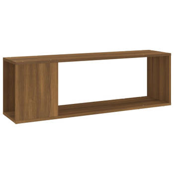 vidaXL Tv-meubel 100x24x32 cm bewerkt hout bruin eikenkleur