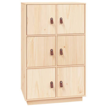 vidaXL Hoge kast 67x40x108,5 cm massief grenenhout