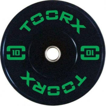 Toorx Fitness Bumper Plate - Olympische Halterschijf 10 kg - Groen