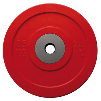 Toorx Fitness Bumper Plates - Challenge - 50mm diameter 25 kg - Rood