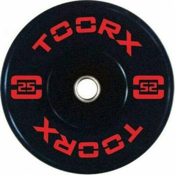 Toorx Fitness Bumper Plate - Olympische Halterschijf 25 kg - Rood