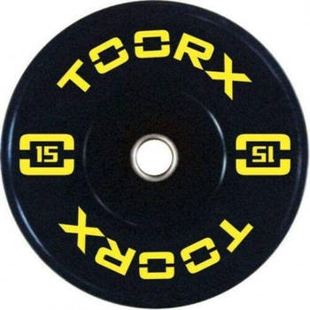 Toorx Fitness Bumper Plate - Olympische Halterschijf 15 kg - Geel