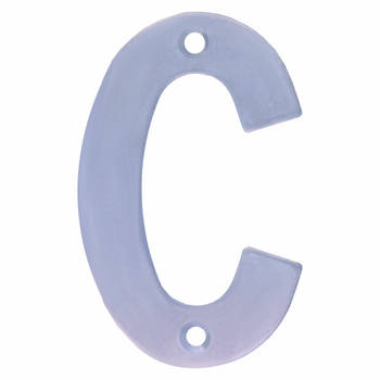 AMIG Huisnummer/letter C - massief Inox RVS - 10cm - incl. bijpassende schroeven - zilver - Huisnummers