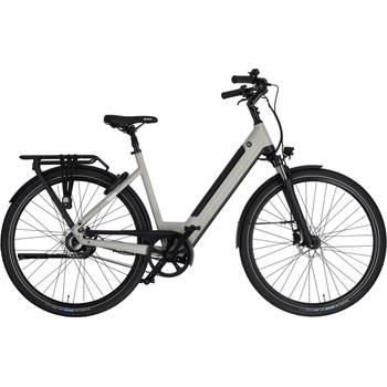 Rucanor Elektrische Stadsfiets Urban Plus 28 Inch 53 cm Dames Hydraulische schijfrem Grijsbruin