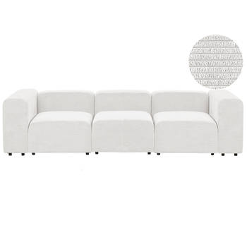 Beliani FALSTERBO - Modulaire Sofa-Wit-Corduroy