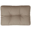 vidaXL Palletkussen 50x40x12 cm stof taupe