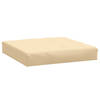 vidaXL Palletkussen 60x60x10 cm stof gemêleerd beige