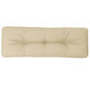 vidaXL Palletkussen 120x40x12 cm stof beige