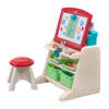 Step2 Flip & Doodle Easel Bureau met stoel voor kinderen 2-in-1 kinderbureau en schildersezel van plastic / kunststof