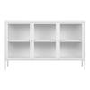 House Nordic - Dressoir Wit Metaal - 3 Deuren - 140x40x85cm - Brisbane