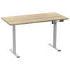 LonaE bureau elektrische hef- en daalfunctie 160x80x71-120cm eik decor, zilverkleurig.