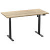 LonaE bureau elektrische hef- en daalfunctie 110x50x71-120cm eik decor, zwart.