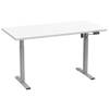 LonaE bureau elektrische hef- en daalfunctie 110x80x71-120cm wit, zilverkleurig.