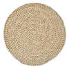 Clayre & Eef Placemat Ø 38 cm Beige Stro Rond Tafelmat Beige Tafelmat