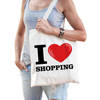 I love shopping katoenen tasje - Boodschappentassen