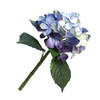 Bellatio Design Kunstbloem Hortensia tak - blauw - 48 cm - losse steel - Kunst zijdebloemen - hydrangea - Kunstbloemen