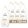 Dove soft Caring Bath Badcrème - 6 x 720 ml - Voordeelverpakking