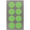 Hobby stickers - 32x stuks - D25 mm - neon groen ronde stickers - Kantoor stickers - Scrapbook - Stickers