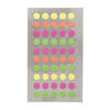 Hobby stickers - 200x stuks - D8 mm - neon gekleurde ronde stickers - Kantoor stickers - Scrapbook - Stickers