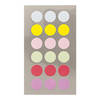 Hobby stickers - 72x stuks - D15 mm - pastel kleuren ronde stickers - Kantoor stickers - Scrapbook - Stickers