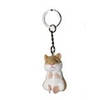 Nature Planet Pluche hamster knuffeldier sleutelhanger - 6 cm - bruin - Dieren sleutelhangers - Knuffel sleutelhangers