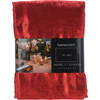 Home & Styling kerst tafellaken/tafelkleed - 145 x 250 cm - rood - Tafellakens