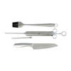 RVS BBQ-set met Marinadeinjector, Santoku Mes en Kookkwast